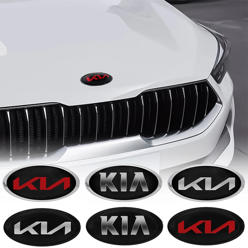 1 Stück Original Auto Frontgrill-Emblem Logo Aufkleber für Kia Rio Picanto Sportage Niro Morning Ceed ProCeed Optima Seltos