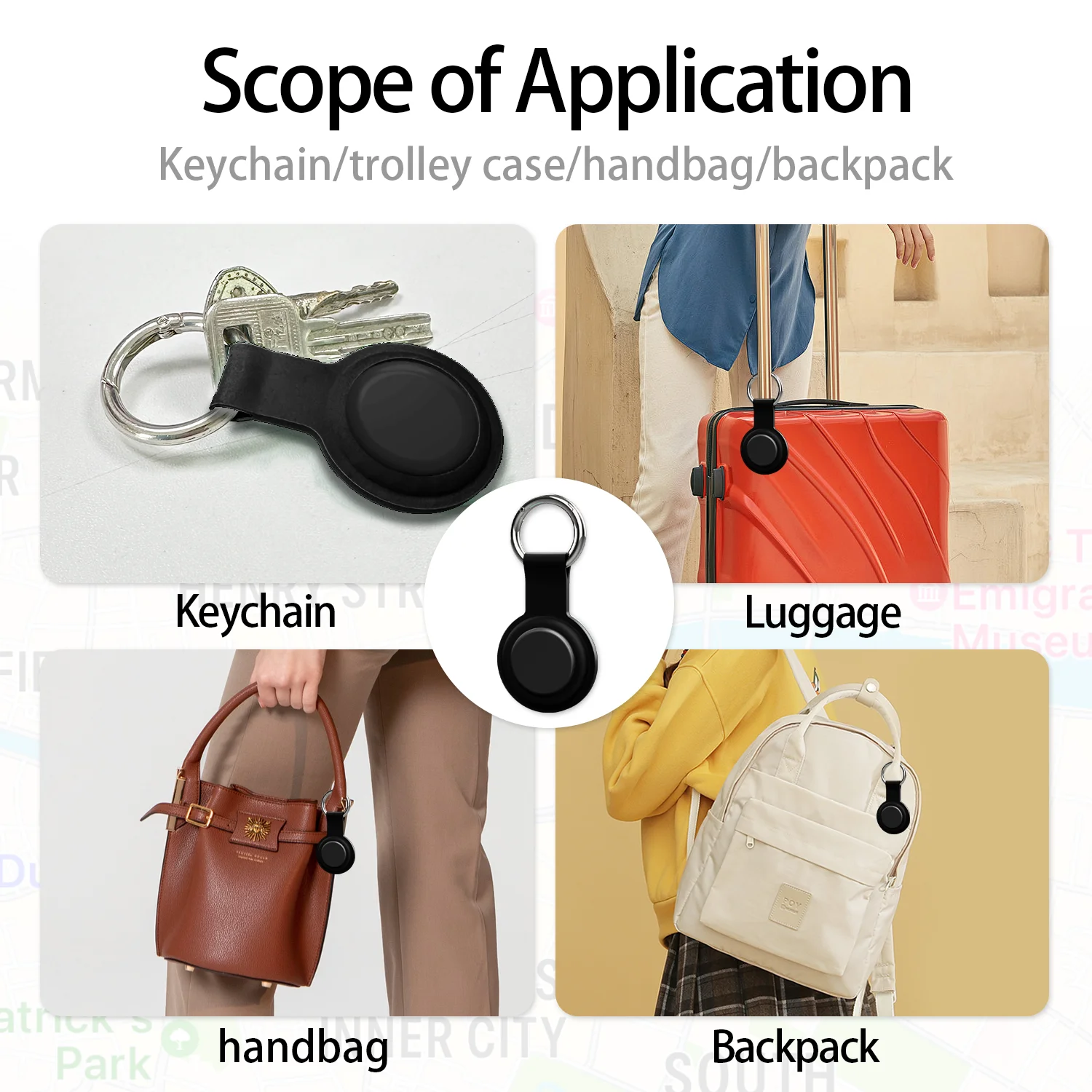 Micflip localizador de segurança smarttrack link etiqueta inteligente com apple encontrar minha chave bluetooth gps rastreador para earbud bagagem mfi finder ios