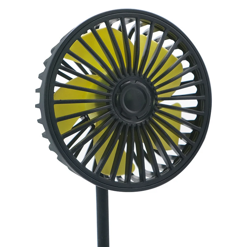 F408 Car Silicone Hose Fan Multi-angle Adjustment USB Fan Dormitory Mini Fan Cab Ventilation Fan 3-speed Wind Speed Adjustment