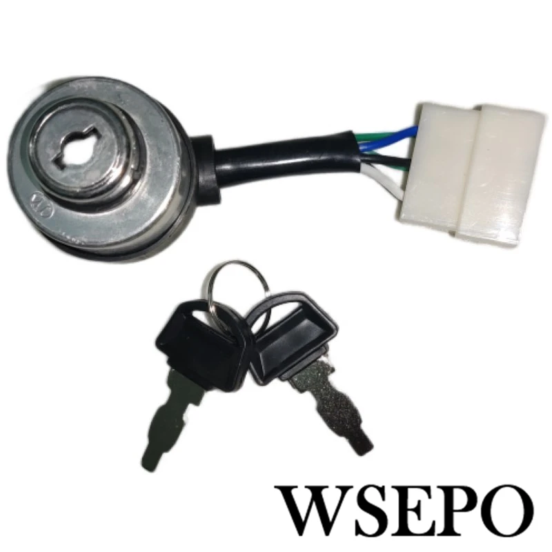 4 Or 6 Pin Wires Electric Start Key Switch Fits For 1KW 2KW 3KW 4KW 5KW 6KW 7KW 8KW Gasoline Engine