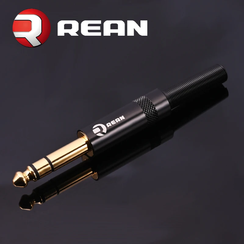 ▲ Neutrik rean nys202bg 6.5mm trs estéreo macho plug banhado a ouro caixa de metal conector de áudio profissional para misturador amplificador