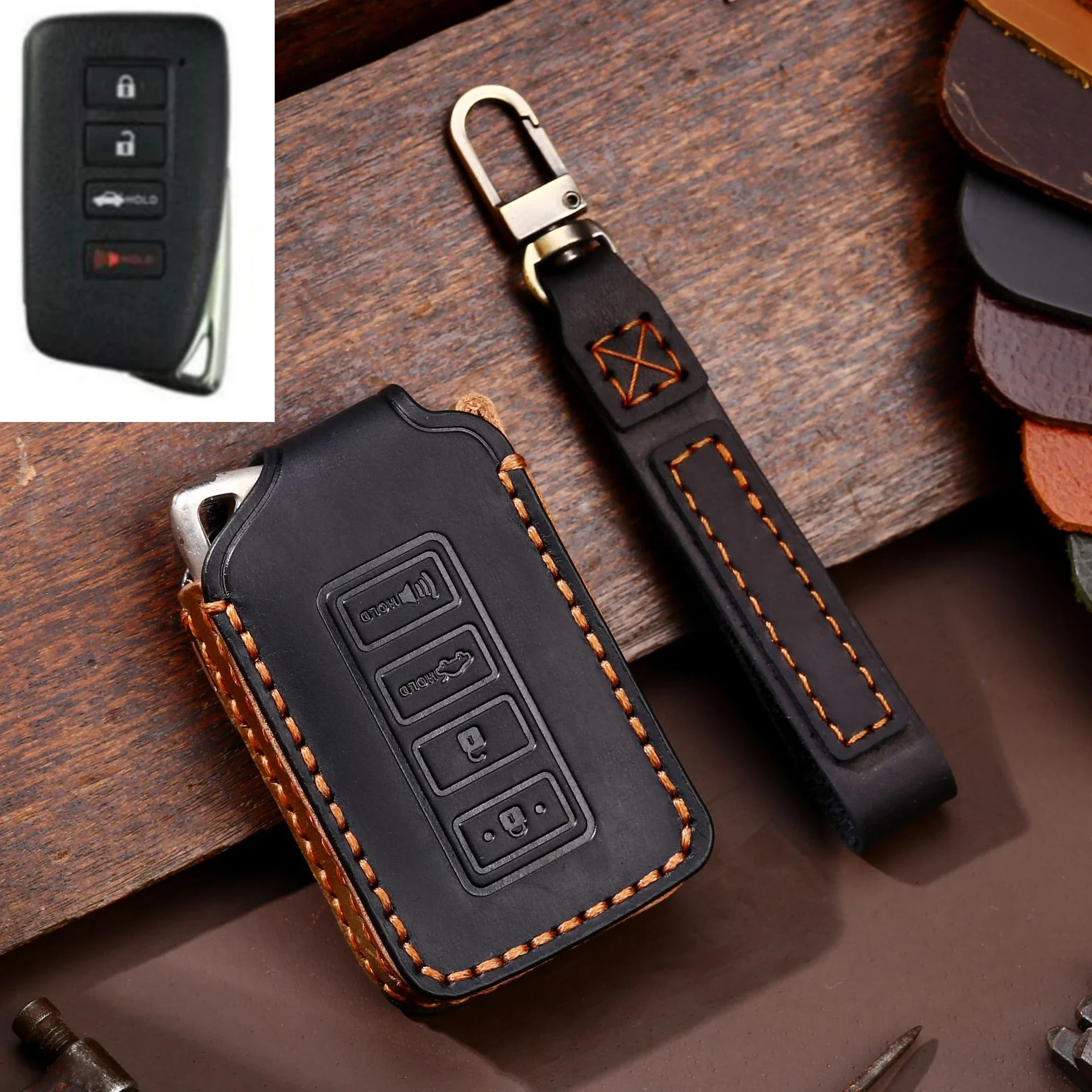 

1pc Leather Car Key Case Cover For Lexus NX ES GS RX IS RC LX 200 250 350 450H 300H ES200 Auto Remote Key Holder Shell Fob