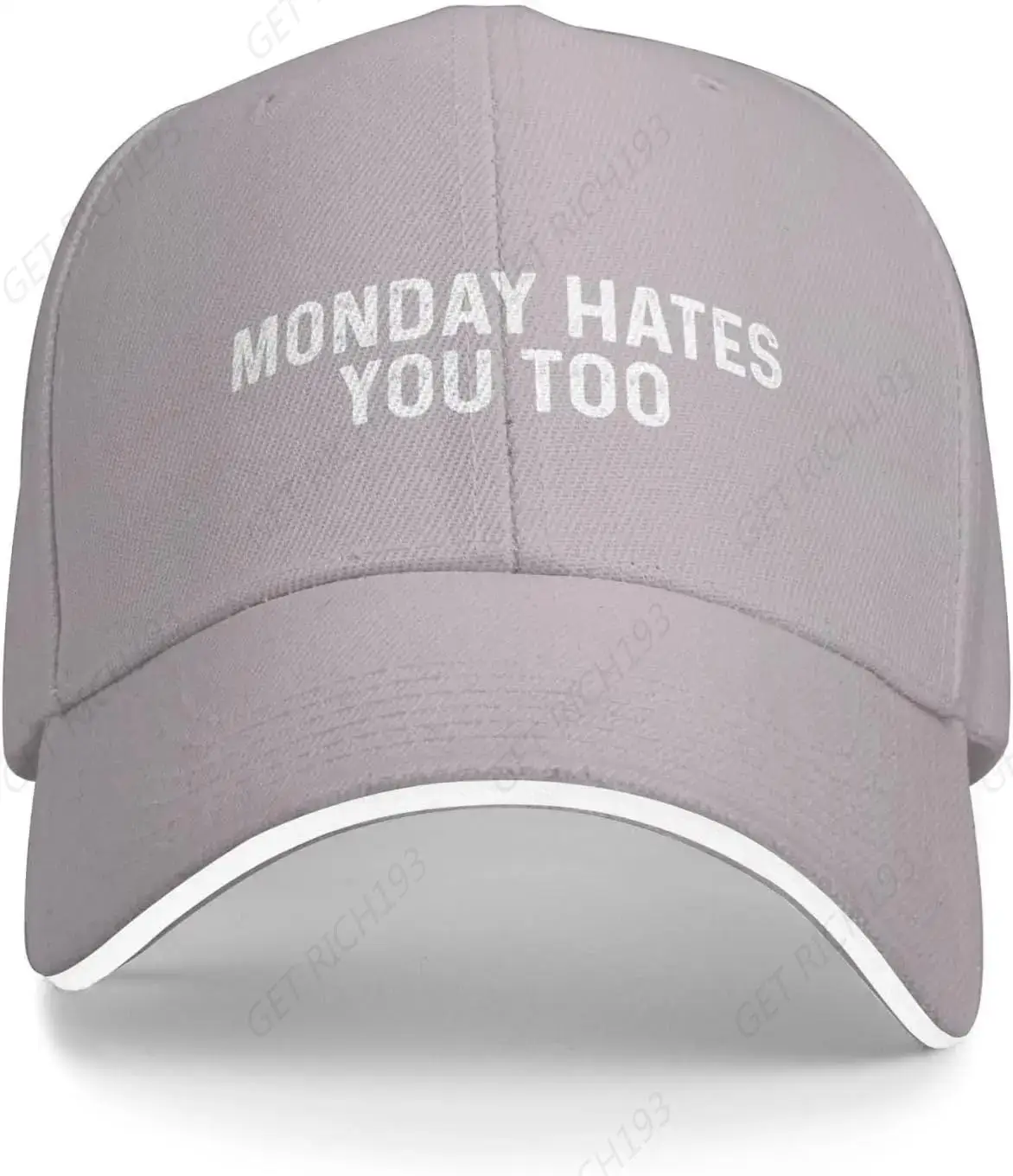 Monday Hates You Too Hat Women Dad Hat With Design Caps Men Dad Trucker Hat Print Pattern One Size