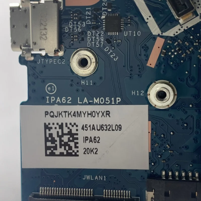 

Для HP 16-H N12354-001 N12354-601 N13157-601 с SRLCY I5-12500H CPU, материнская плата IPA62 LA-M051P, материнская плата для ноутбука, 100% протестировано, ОК
