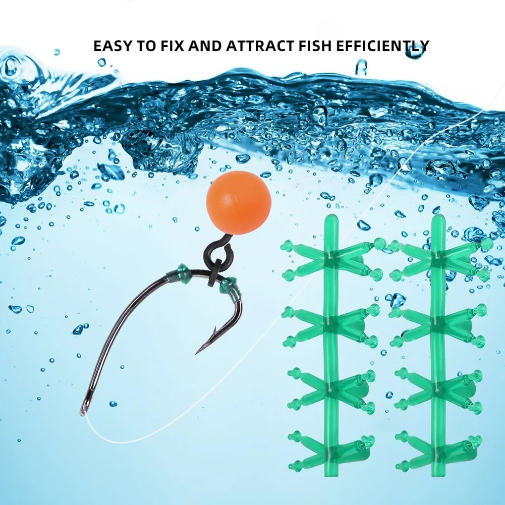 

20 PCS Soft PVC Plastic Fishing Hook Beads Stopper for Carp Fishing with Easy Fix Attachment for Various Fishing Rig Setups