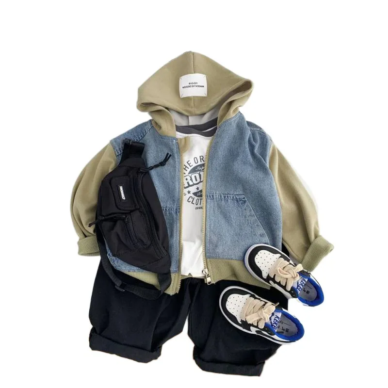 Boys Coat Jacket Cotton Outerwear Windbreak 2024 New Jean Spring Autumn Overcoat High Quality Children\'s Warm Clothing