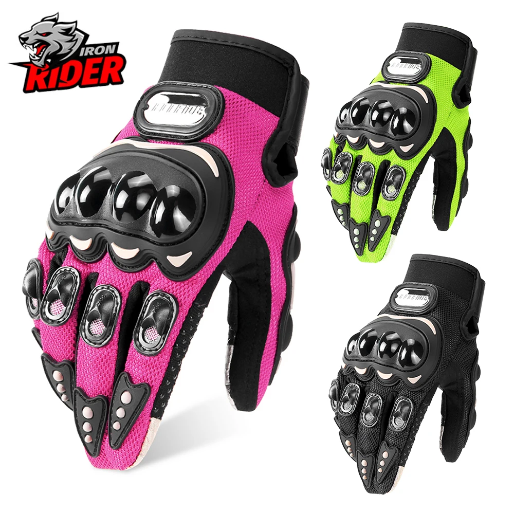 

Summer Breathable Full Finger Motorcycle Gloves Wear-resistant Touch Screen Moto Biker Gloves Motocross Racing Luvas Moto M-2XL