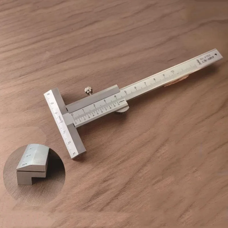 High Precision Woodworking T-Type Vernier Caliper Mechanical Marking Ruler for Detailed Measurements