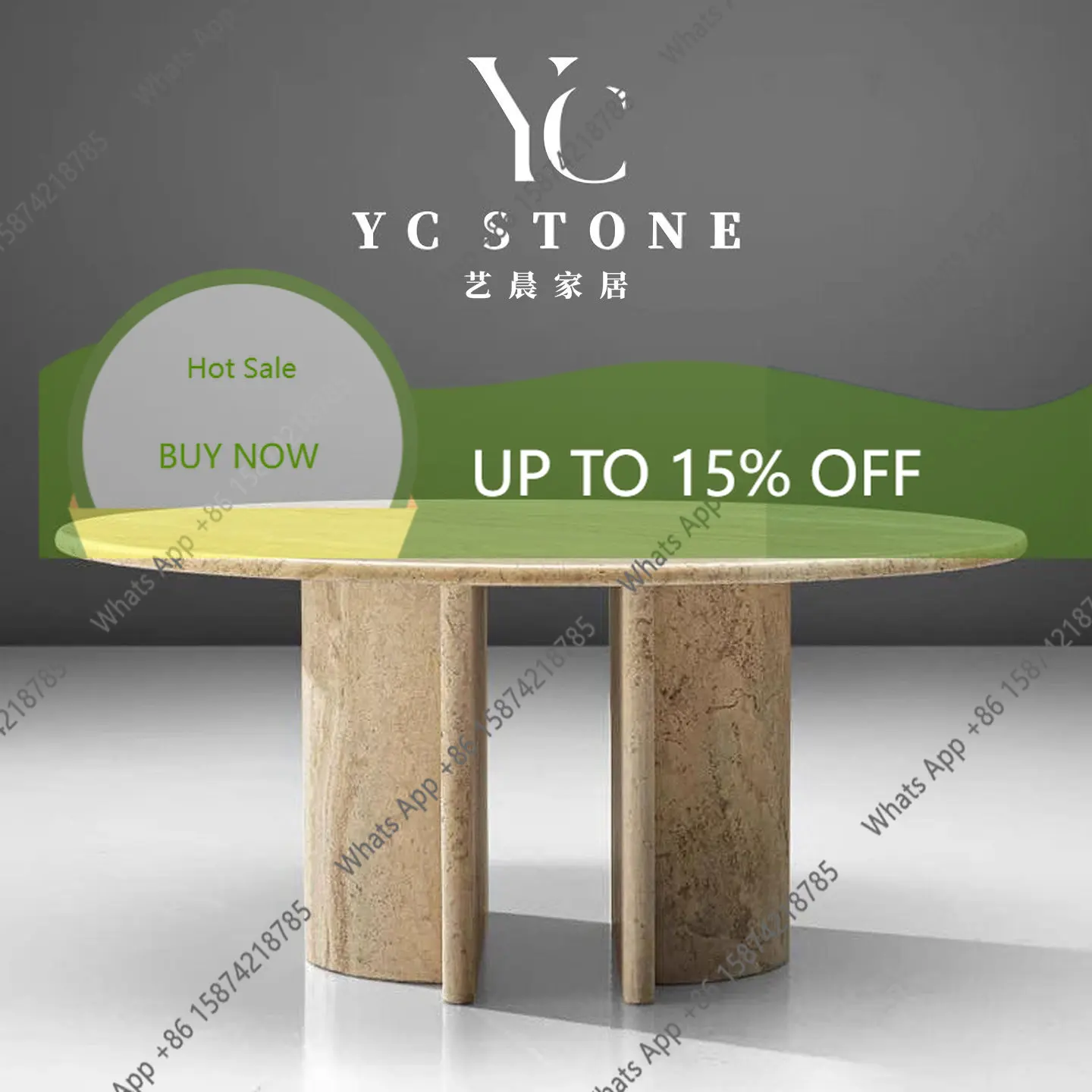 

O Modern Simple Natural Travertine Coffee Table Light Luxury Creative Design Custom High-end Home Coffee Table