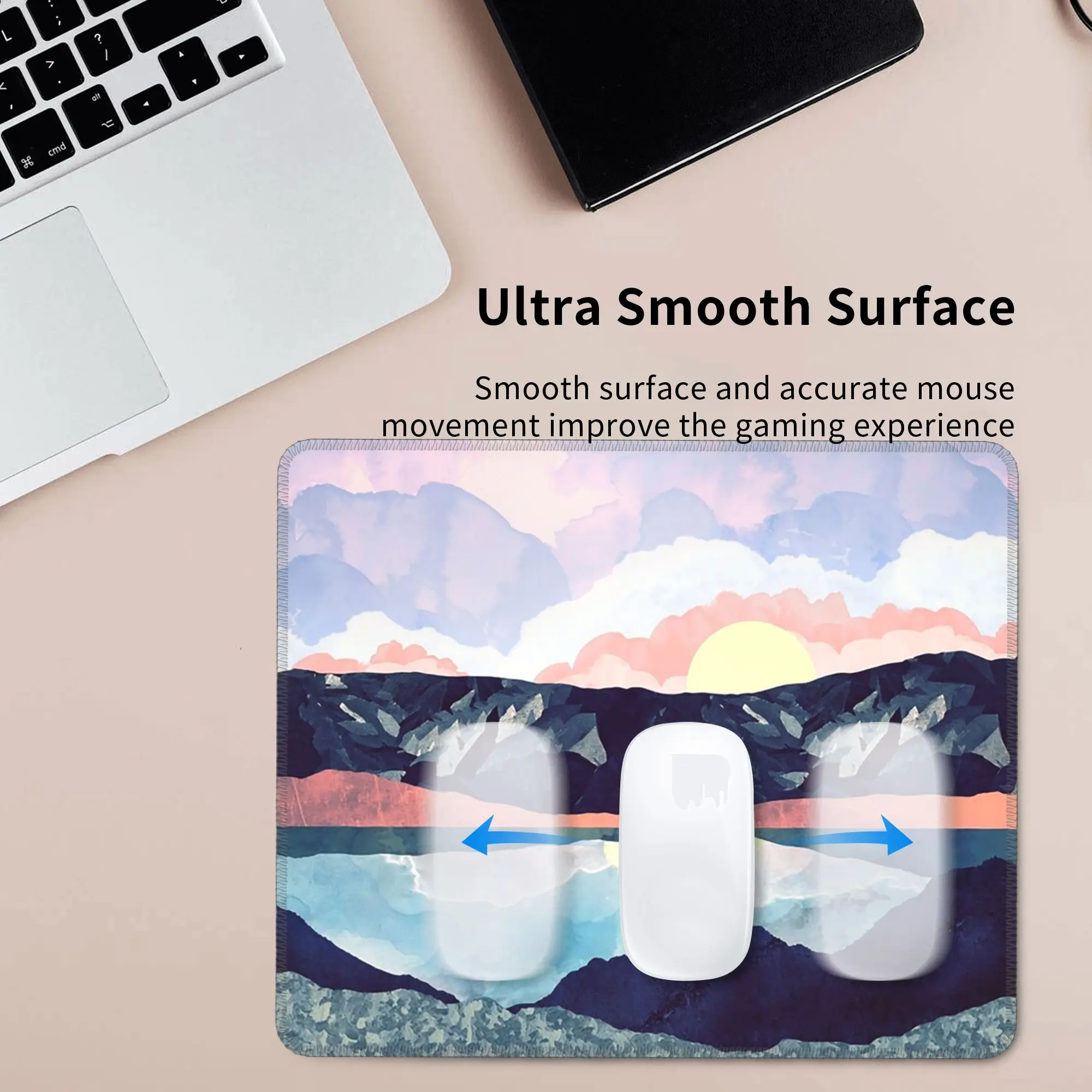 Landscape Mountain Sunset Painting Mouse Pad Computer Keyboard Mouse Mat Gaming PC Laptop Desk Mat Office Table Mats