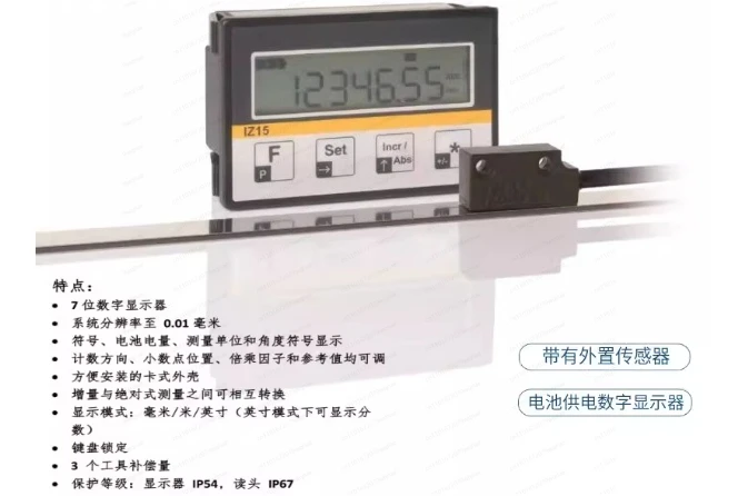 

Цифровое считывание IZ15E с батарейным питанием — портативный ЖК-дисплей для деревообрабатывающих станков