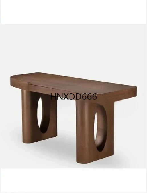 

Medieval solid wood villa designer home writing desk French retro desk modeling computer desk