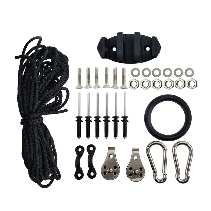 

DW-Anchor Trolley Kit Inflatable Sturdy Kayak Canoe Anchor Car Kit System with