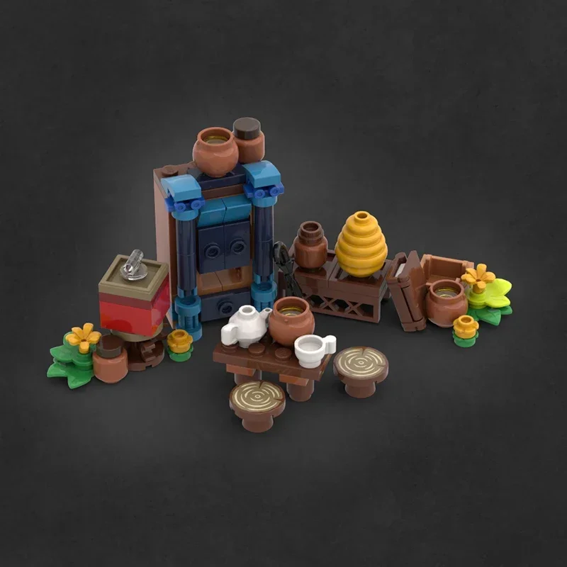 Mittelalterliche Burg Modell Moc Bausteine Ruinen Im Wald Technologie Modulare Blöcke Geschenke Weihnachten Spielzeug DIY Sets Montage