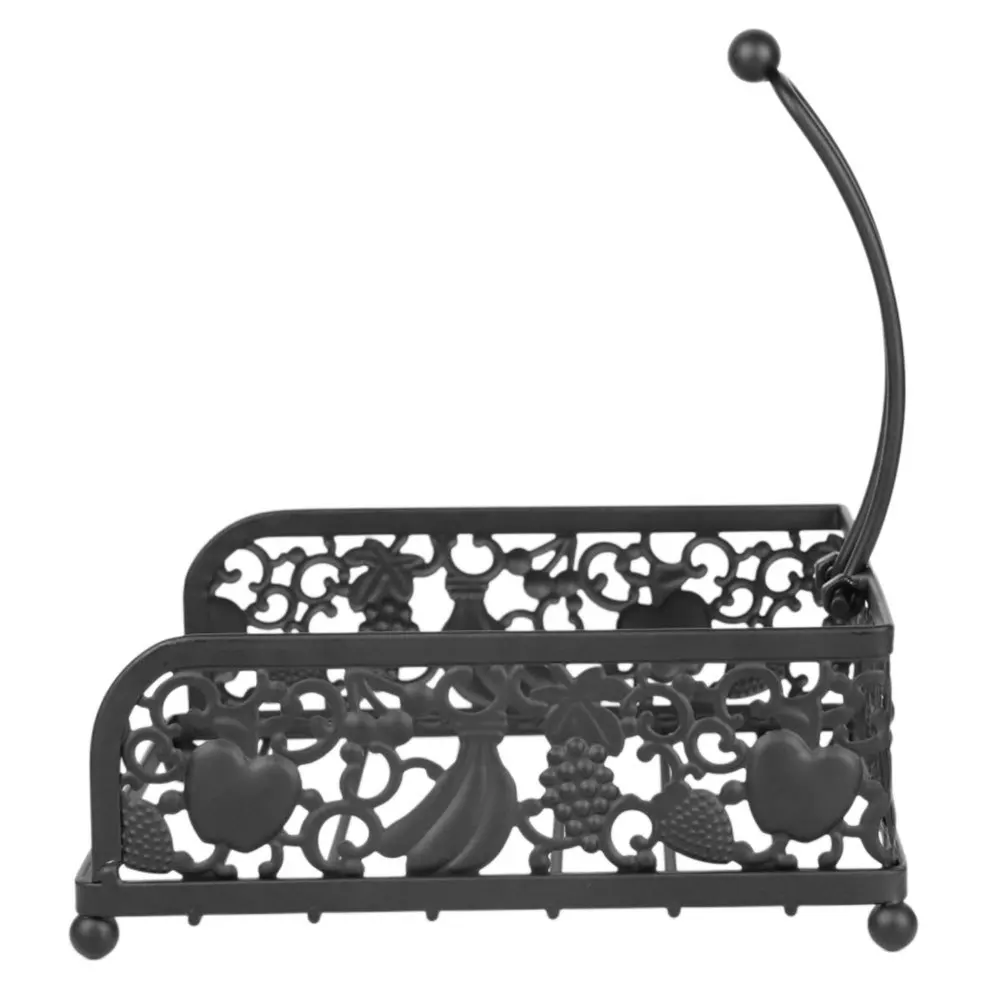 

Square Iron Napkin Holder Metal Desktop Paper Napkin Dispenser Stable Non-Slip Table Stand for Restaurant Hotel Use