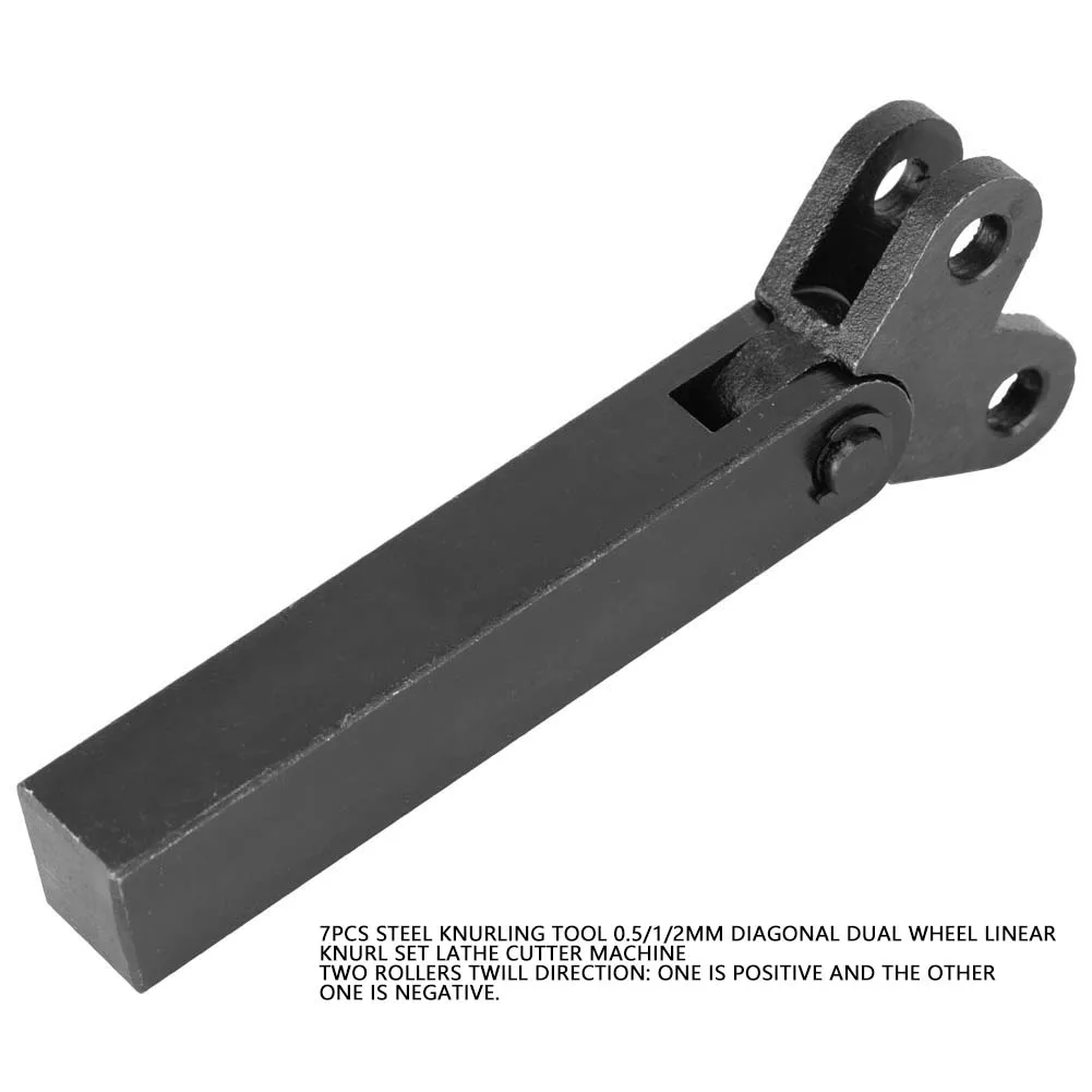 Knurling Tool Steel Knurling Tool Steel Knurling Tool 0.5/1/2mm Diagonal Dual Wheel Linear Knurl Set Lathe Cutter Machine