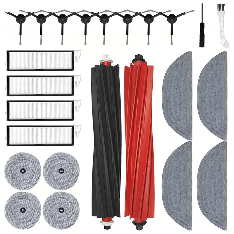 Pièces de rechange pour aspirateur robot, brosse latérale principale, filtre Hepa, Roborock S8 Maxv Ultra S8 Max Ultra