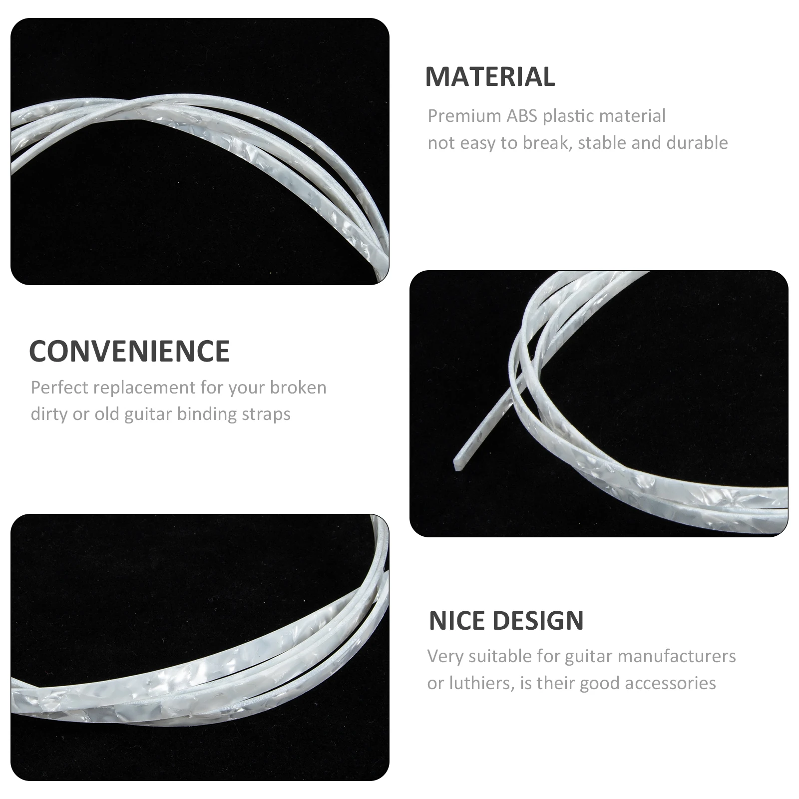 

Guitar Trim Purfling Strip Decorative for Fashion Binding (abs) Classical