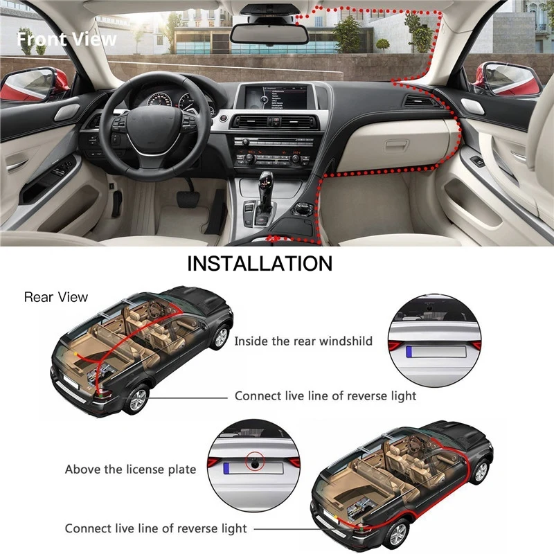 Super Sale 3 Cameras Lens 4.0 Inch Car DVR Camera Recorder FHD 1080P Night Vision Dash Cam Support Rearview Camera