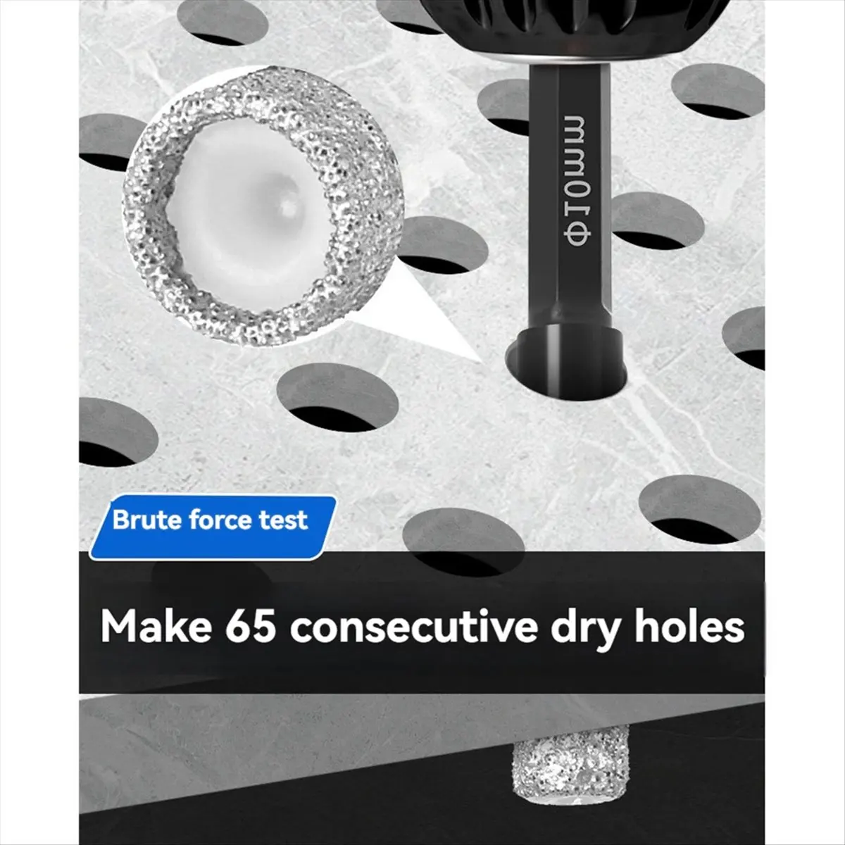 Top Sale  Drill Bit and Grinding Rod Set 10PC for Ceramic Tile,Glass,Marble Hexagonal Shank Dry and Wet Use Size 5-16mm