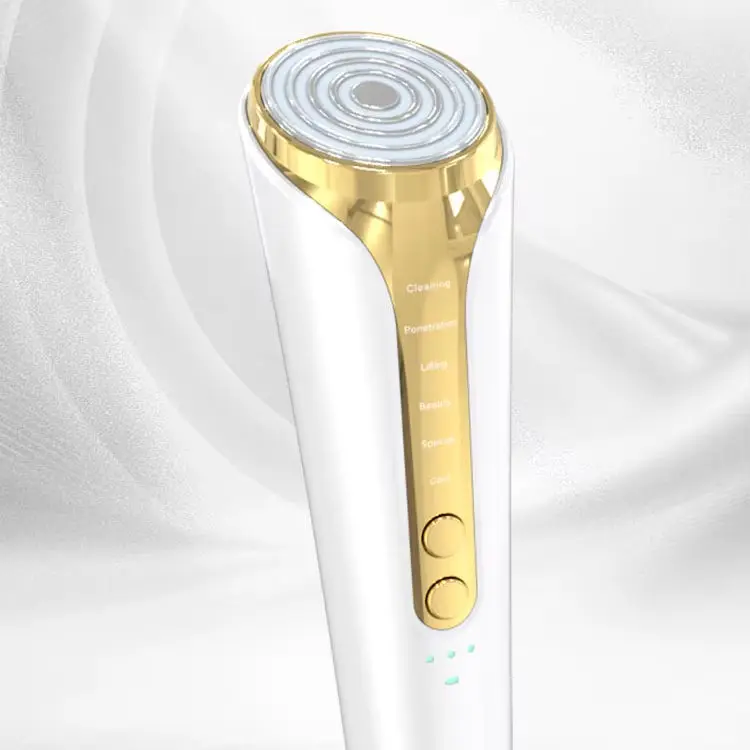 Facial Beauty Apparatus Massager Photon Facial Massager With Ems & Rf Light Vibration Hot&cold