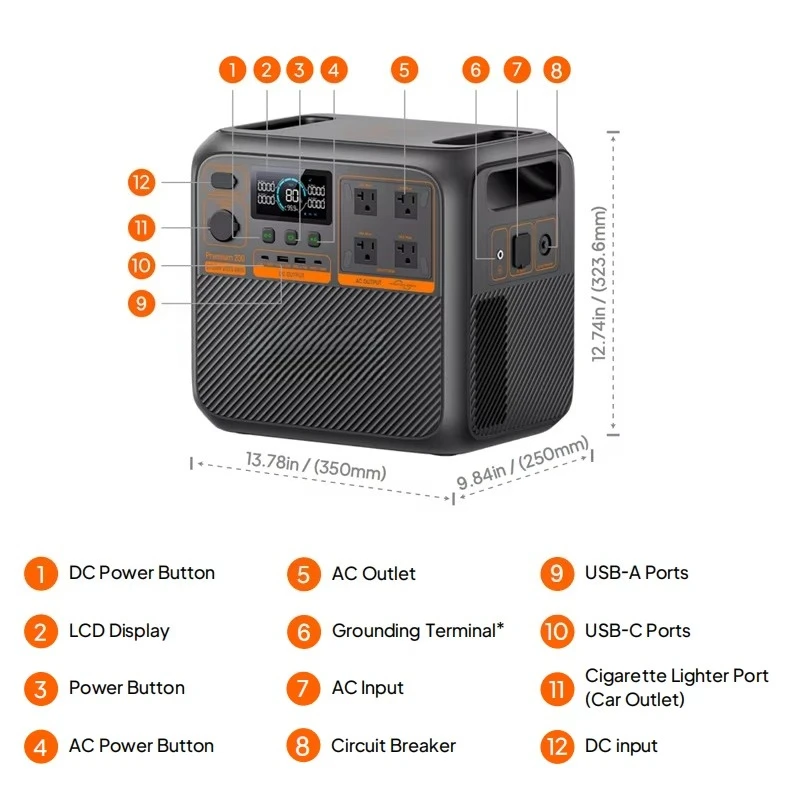 BLUETTI 2000W 3000W Solar Generator with APP Remote Monitoring Adjustable Voltage 100 240V for Outdoor Industrial