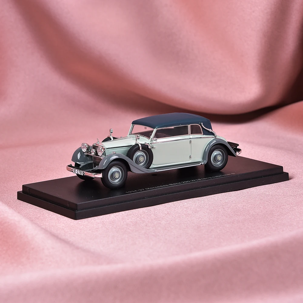 1/43 modelo de carro de resina benz 290 w18 lang cabriolet b/d 1933-34 versão refinada veículos de simulação de carro brinquedos de decoração colecionáveis