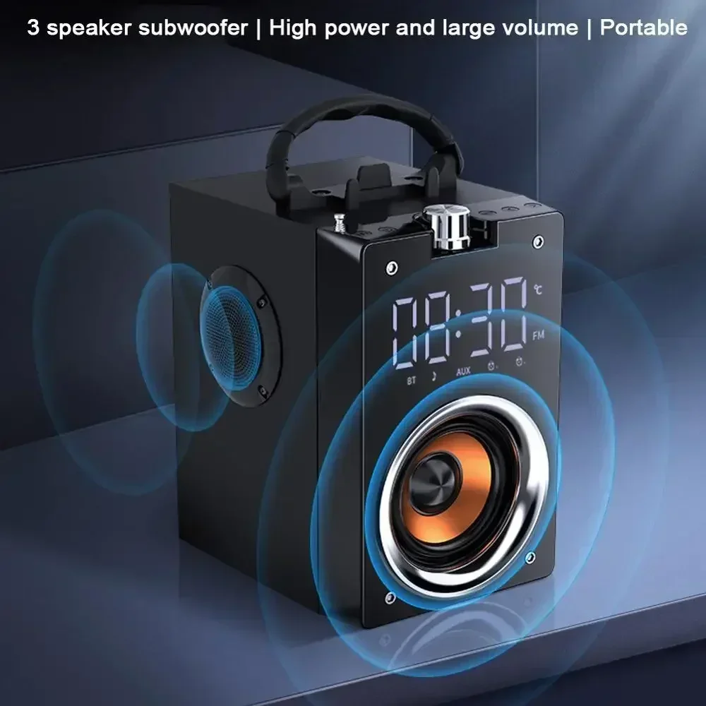 Radio HIFI BoomBox Super Bass Bluetooth Speakers Portable Column High Power 3D Stereo Subwoofer Music Center Support AUX TF FM