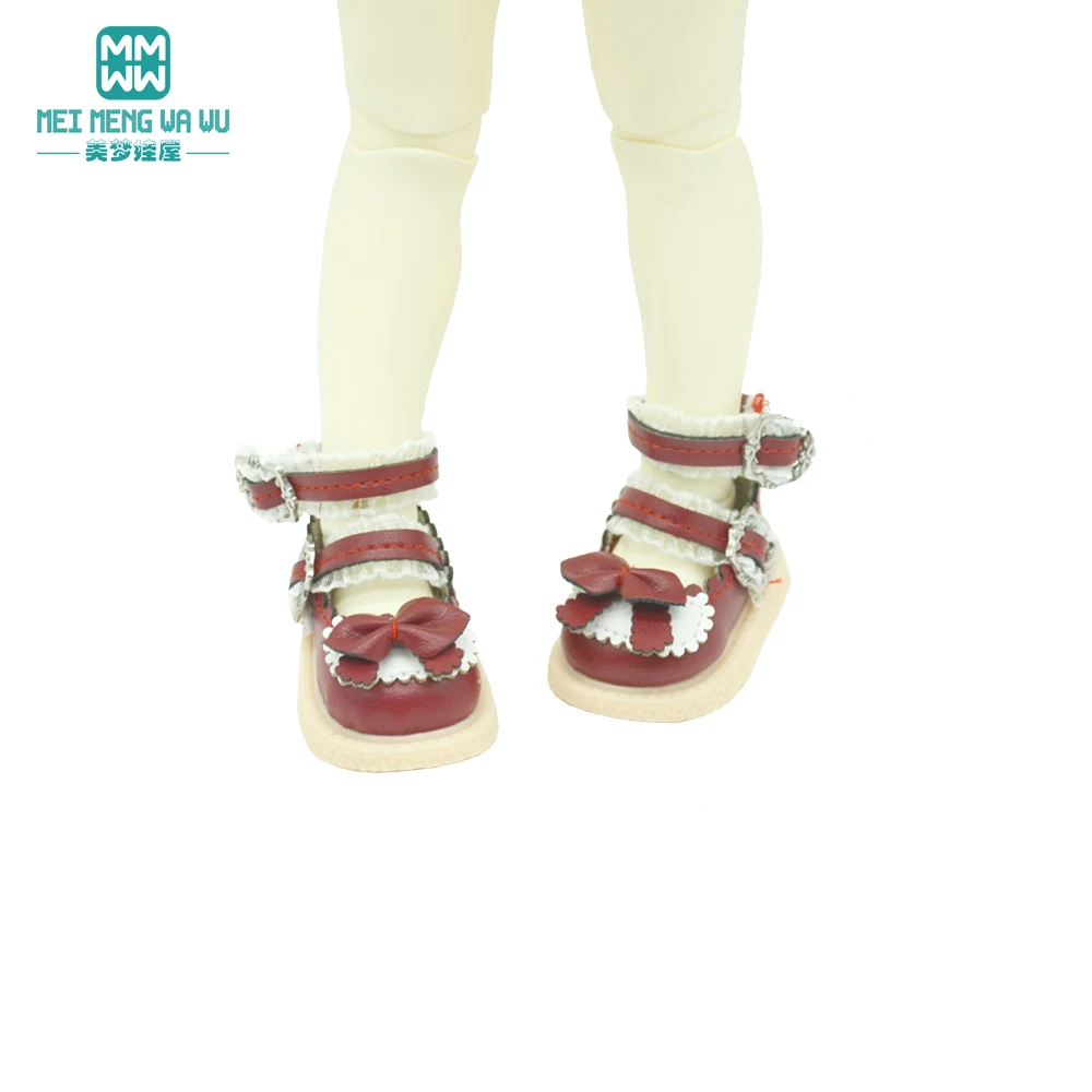 4.5cm Toy Doll Shoes EXO 1/6 YOSD BJD Doll Accessories Fashion Snow Boots Martin Boots Cute Bow Leather Shoes