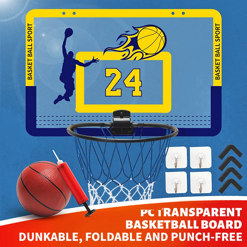 

Children's basketball rack transparent basketball board non perforated wall basketball board, shooting indoor