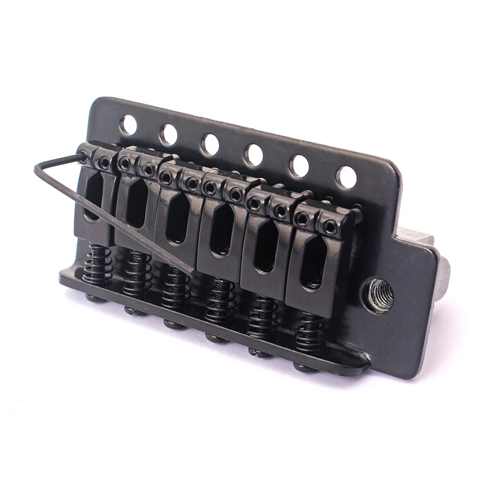 

Guitar Bridge Kit 6 String Flat St Saddle Single Tremolo System For Electric Guitar Black Accessories Parts