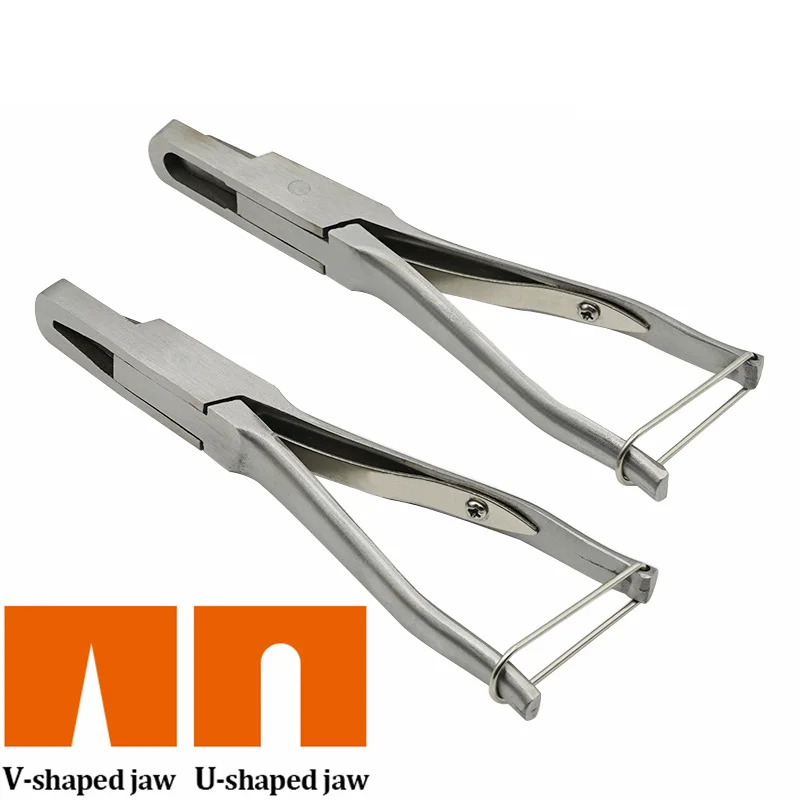 1Pcs Pig Ear Clip V or U-Shaped Pliers, Pig's Ear Pliers Marker Forceps Easy To Carry and Operate, Farm Animal Numbering Tongs