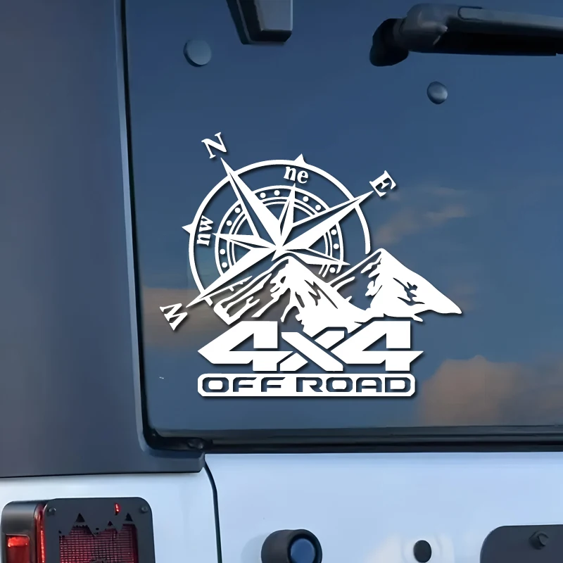 Off-Road Mountain Compass Creative&Funny Stickers for Cartoon Fans&Lover, High Quality for Car Trucks Motorcycles & Laptops
