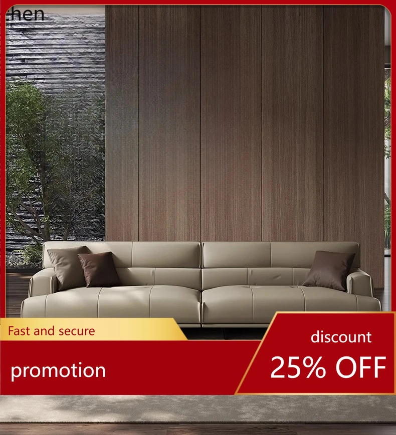 

ZML minimalist leather sofa modern first-layer cowhide sofa living room leather sofa