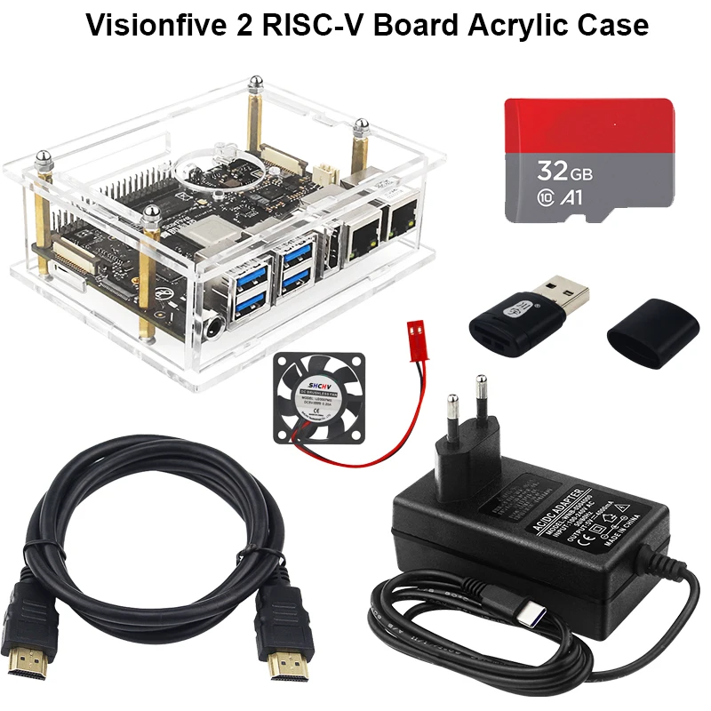 Acrylic Case for Visionfive 2 RISC-V Board Transparent Shell StarFive JH7110 Processor with Integrated 3D GPU Protection Box 