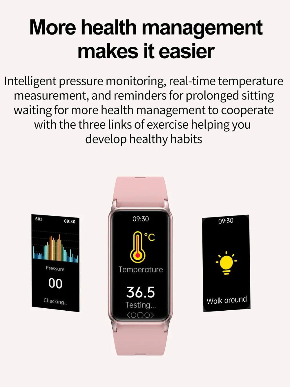 new for XIAOMI Blood Sugar Body Temperature Smart Band Uric Acid Blood Lipid Pressure Heart Rate Monitor Bracelet smart watch