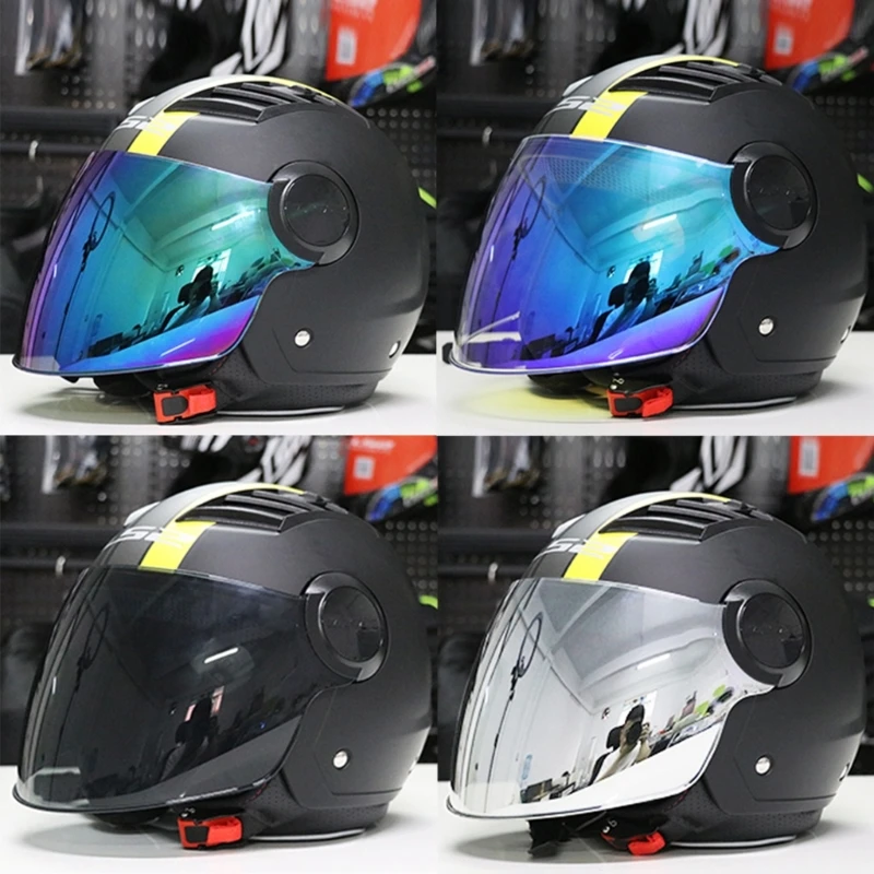 Visiera Unisex colorata visiera per casco visiera di ricambio accessori per moto facile installazione adatta per OF562 durevole