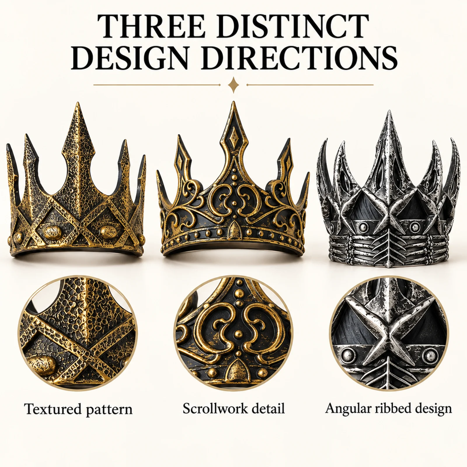 ヴィンテージゴシック風、王冠、ティアラ、邪悪な女王、魔女風の - Medieval Men'S Accessories のレビューと価格