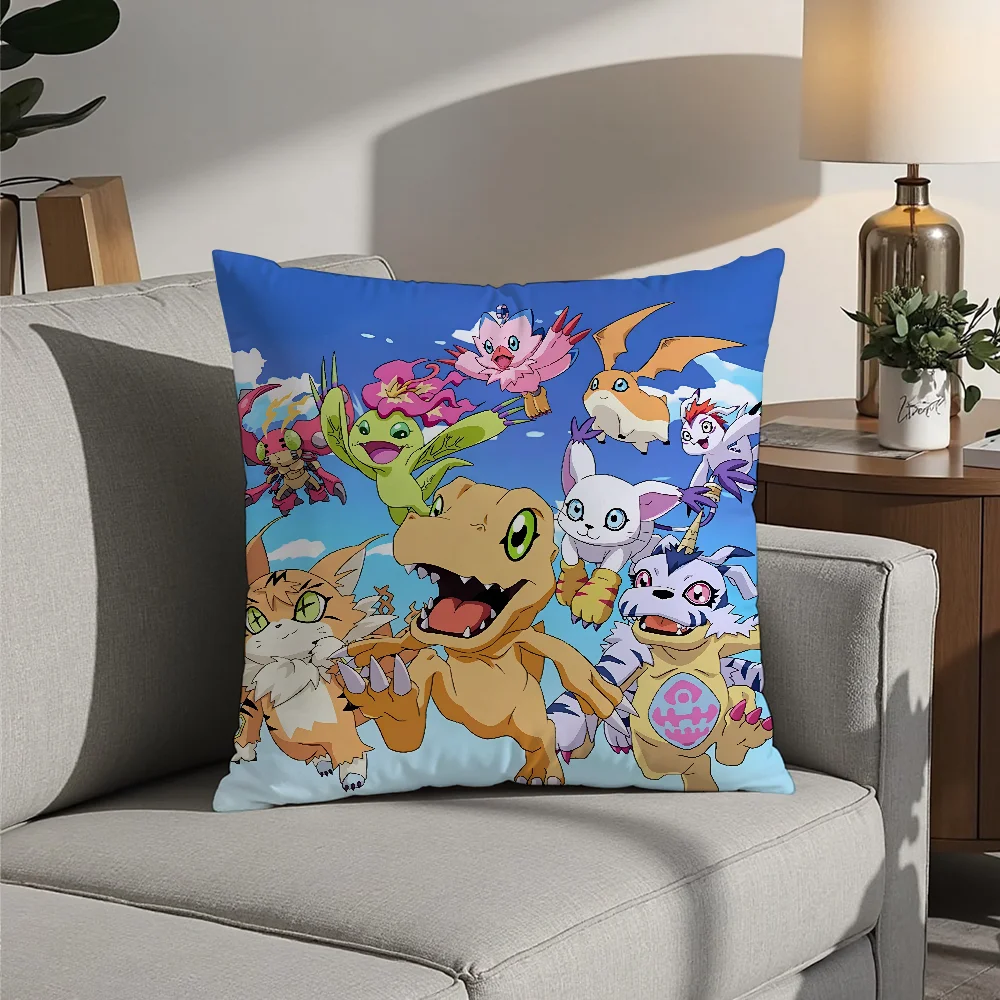 Anime D-Digimon A-Adventure Pillow Case Plush Fabric Soft  Pillowcase Double Sided Print Cushion Cover Household Gifts