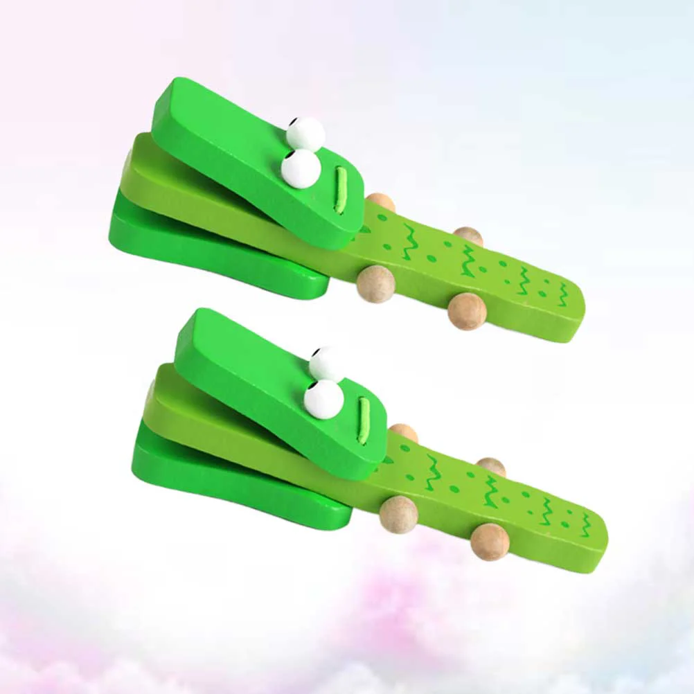 2 Pcs Toddler Child for Toddlers Bamboo Baby Drums Instruments Kids Wooden Clappers