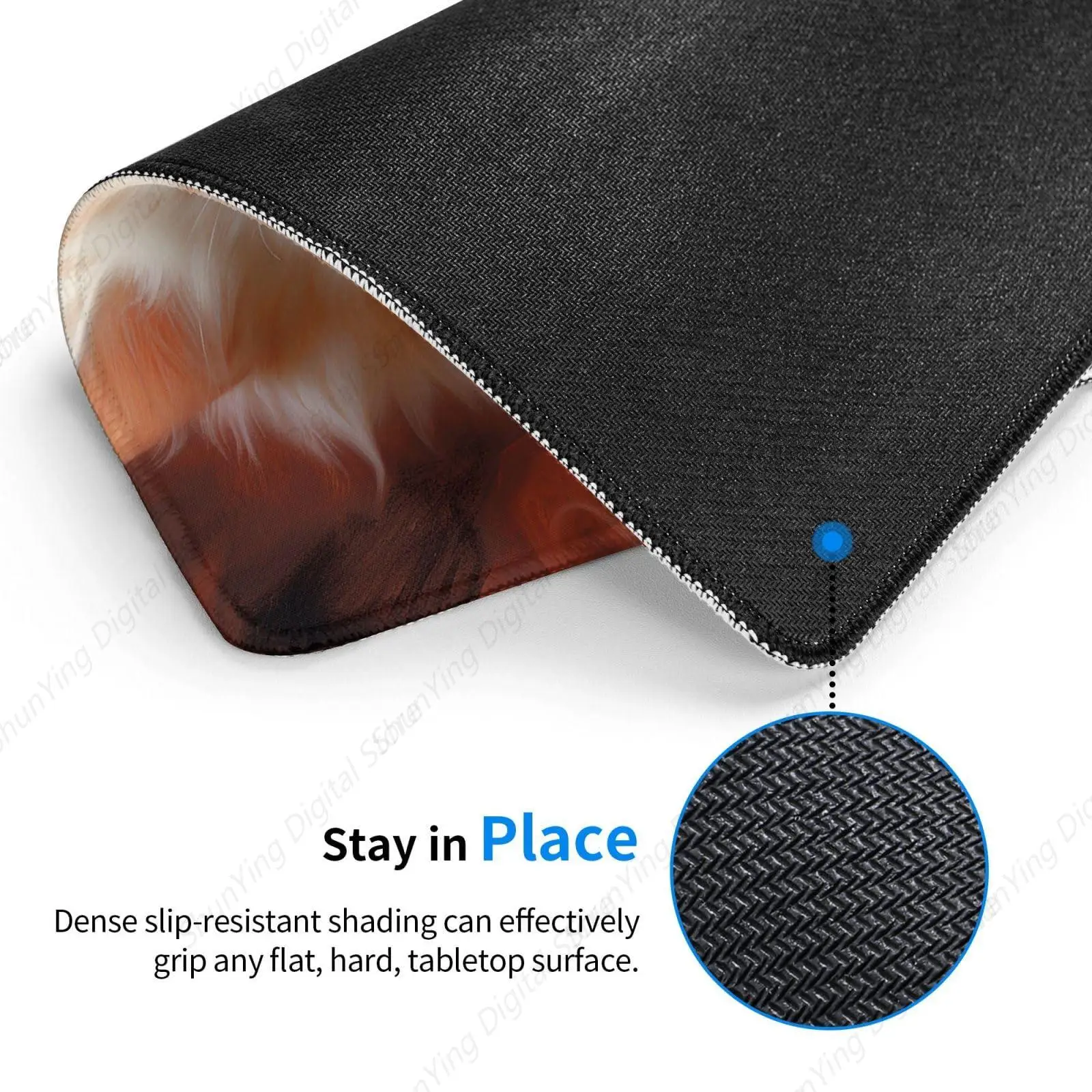 Men And Women Hazy Cat Pattern Mouse Pad, Game Table Pad Anti Slip Rubber Base Keyboard Pad Home And Office Use 18*22cm