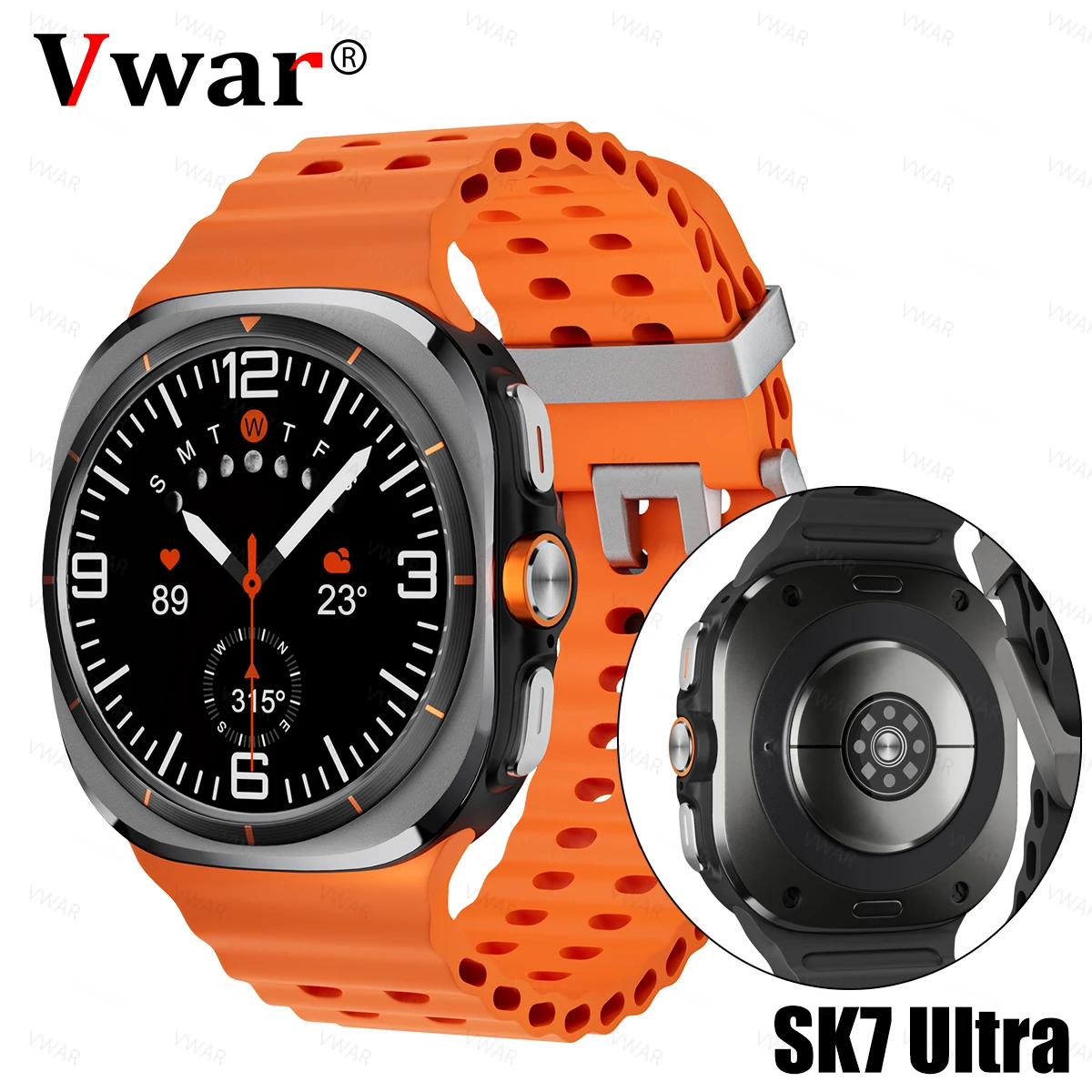 Original Smart Watch SK7 Ultra Support Korean GPS 500 mAh Smart Watch Outdoor Sport Man AMOLED BT Call Galaxy 7 Smartwatch New