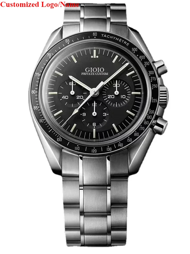 Men Automatic Mechanical Watch Stainless Steel Luminous Ceramic Black Leather Sport Fashion Watches Customized