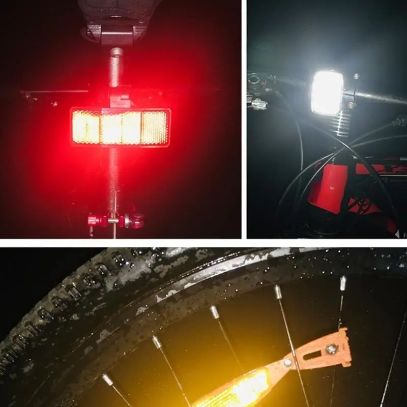 Y1UC mejora las bicicletas reflectantes seguridad, luz fácil colocar para ciclismo montaña