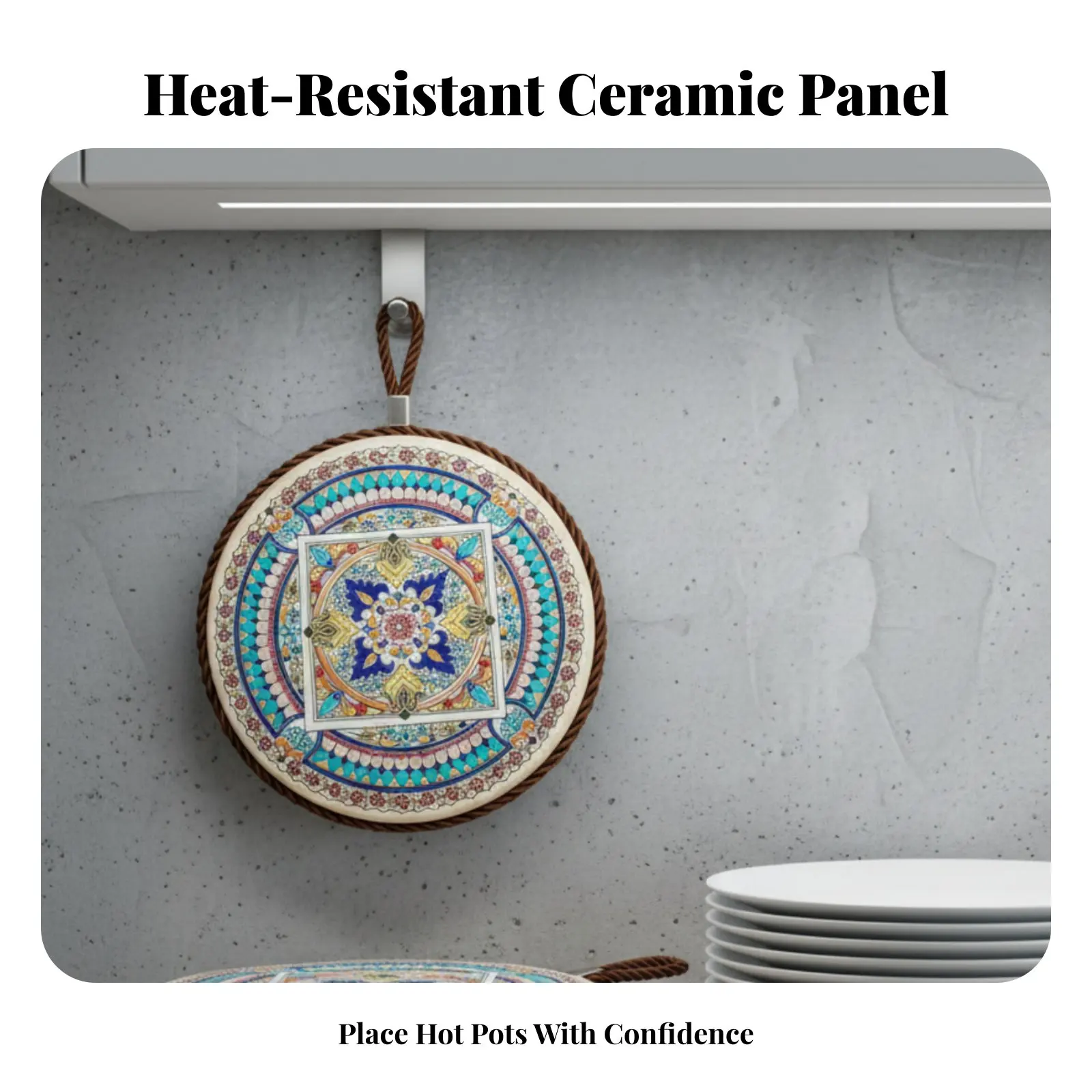 

Ceramic Heat Resistant Table Mat, Cork Non-Slip Insulation Pad, Kitchen Pot Holder, Anti-Scald Plate Mat, Mug Drink Rest
