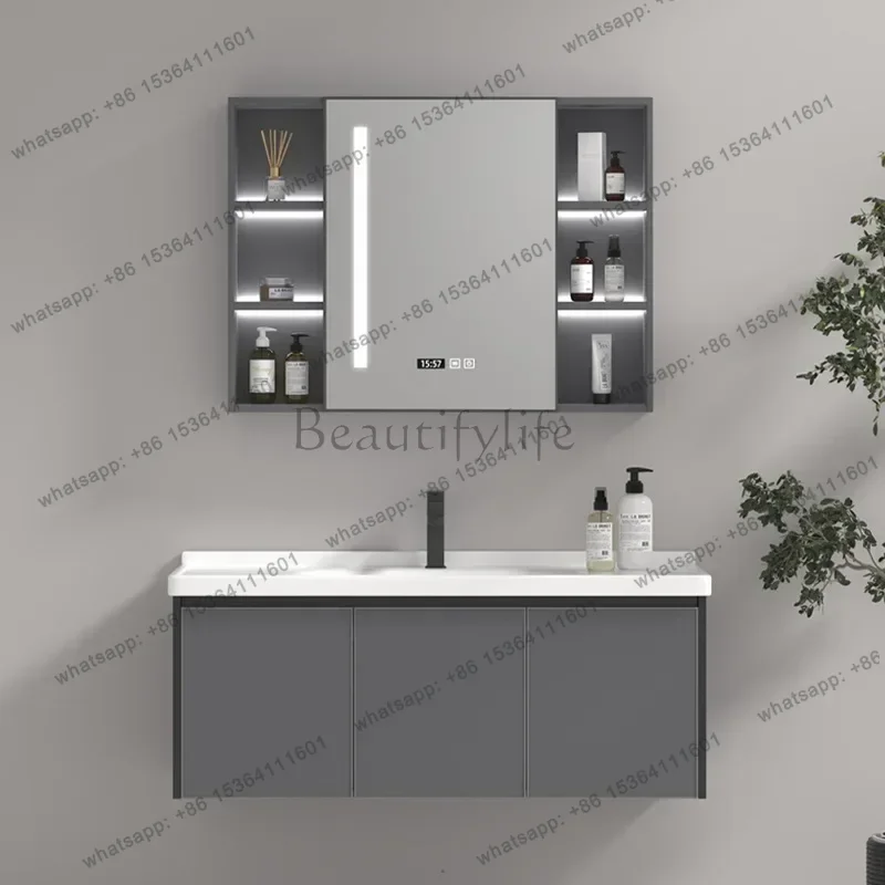 LDmodern Bathroom Vanity Wall Mounted, Floating Modern Vanity with Sink,Bathroom Vanity with 3 Soft-Close Drawers,Pop up Drain