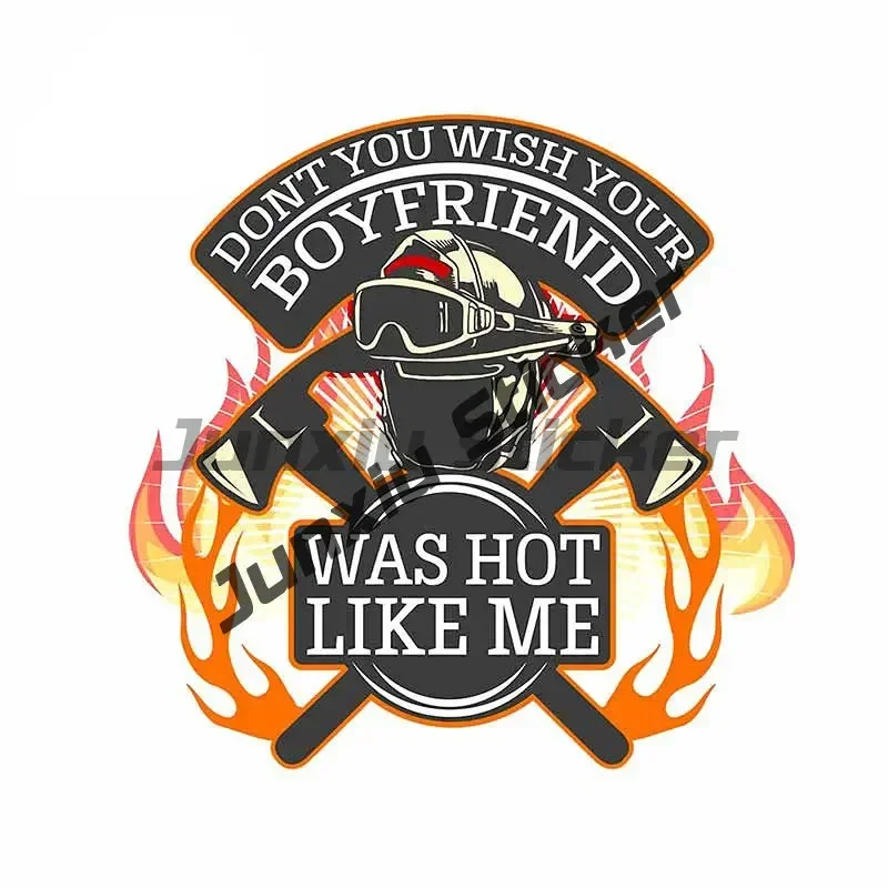 Firefighter Decal Cross Helmet Axe Firefighter Decal Car Accessories Stickers Rv Windows Sunscreen Stickers Motorcycle Emblem