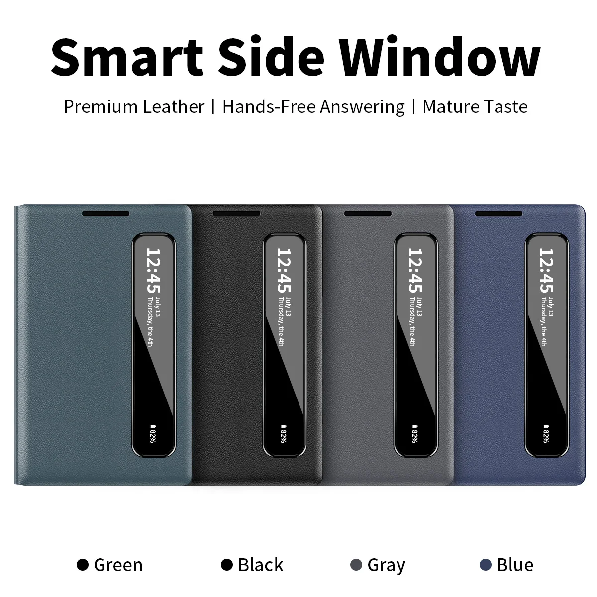 Fold8 Side Smart Window Case, For Samsung Galaxy Z Fold 8 Wake Up/Sleep, Phone Case Luxury Leather Full Protective Phone Cover