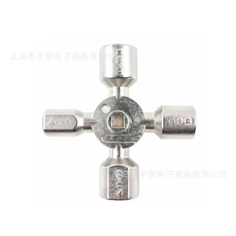 Triangular key wrench in multifunctional electric control cabinet elevator water meter valve 10-in-one cross key