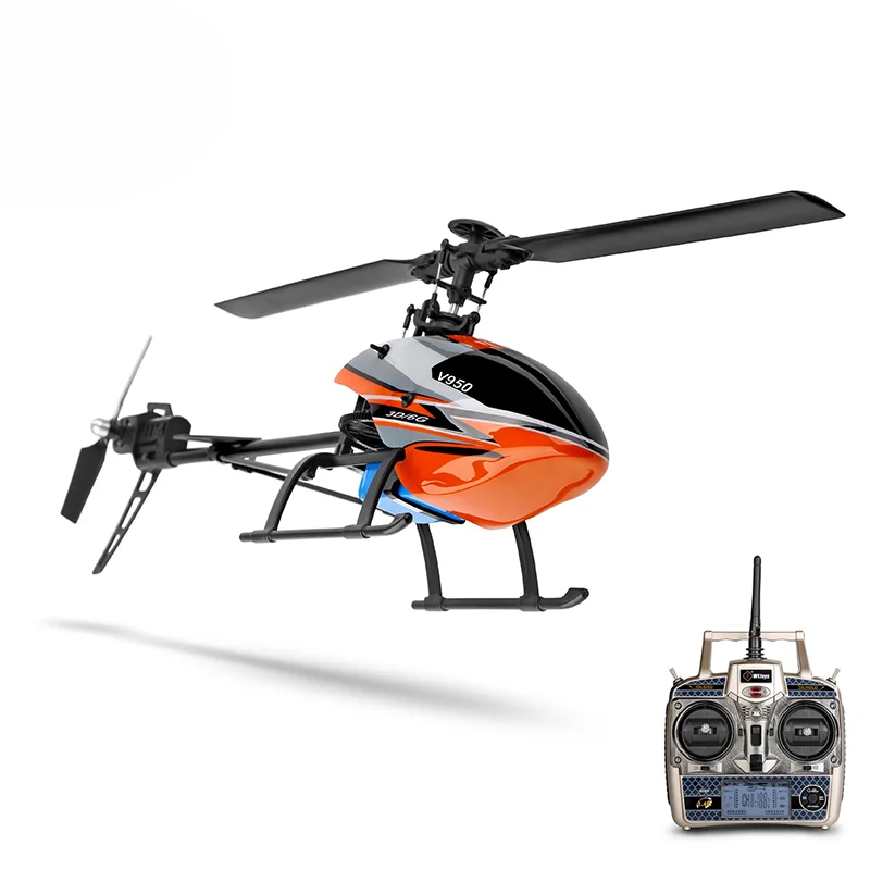 WL toys V950 2.4G 6CH brushless flybarless rc helicopter with 3D6G system